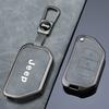 For Jeep 2 3 4 Buttons Zinc Alloy Leather Car Key Case Cover For Jeep Gladiator JT Sahara JLU Wrangler JL Rubicon 2018 2019 A