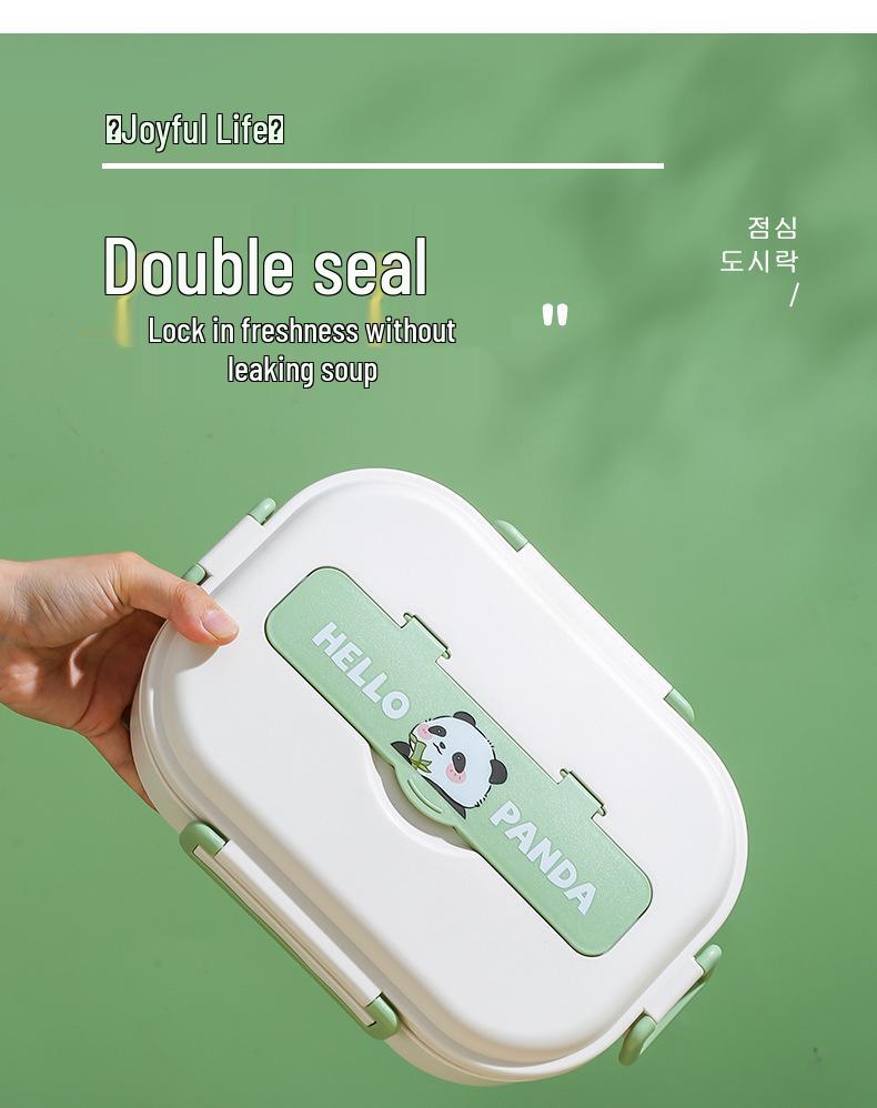 304 Edelstahl Tragbare Isolierte Lunchbox, Auslaufsicher & Mikrowellengeeignet für Schüler und Berufstätige