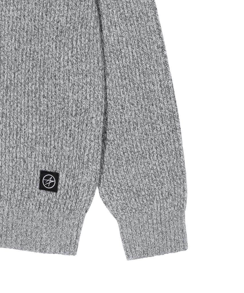 Loghideumatin Lm Melange Full Zipup Sweater (Grey)