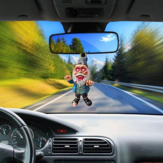 

Набор автомобильных подвесок с героями мультфильмов, акриловая двухсторонняя печать, автомобильные зеркала с ужасами и гномами, подвесные аксессуары