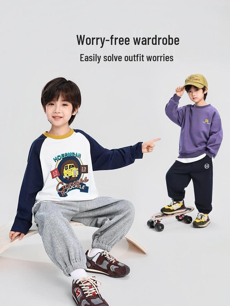 Sportiga träningsbyxor för pojkar 2025 Vår/Höst Casual långbyxor för barn