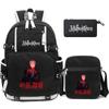 3Pcs/set Anime Uzumaki Backpack for Teen Boy Girl Back To School Bag Student Schoolbag Leisure Travel Bag