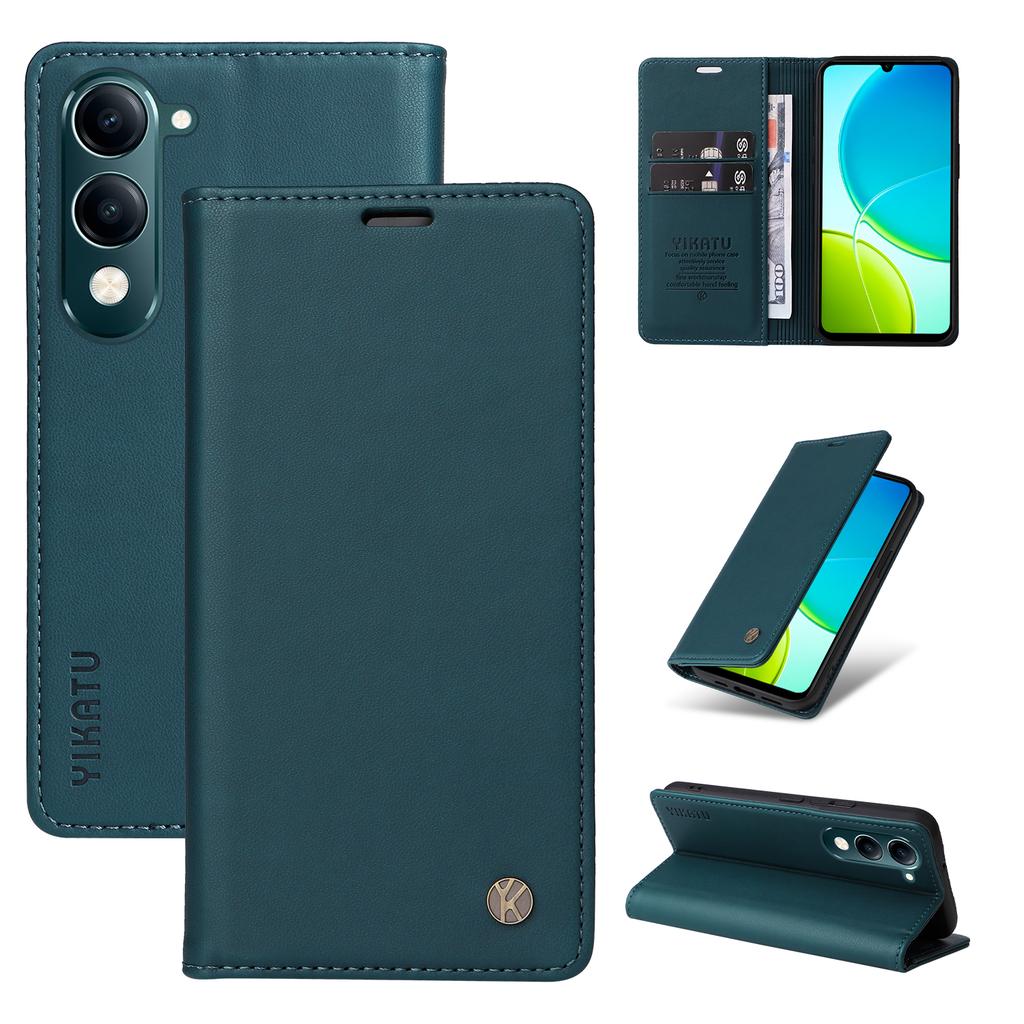 For Vivo Y04 4G/vivo Y29s 5G Wallet Case YIKATU YK- 001 PU Leather Phone Cover with Stand