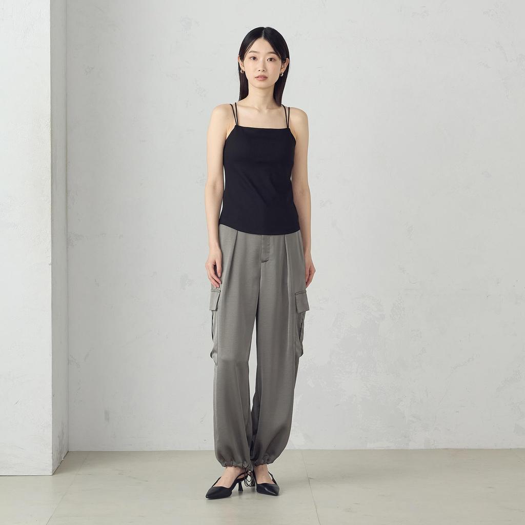 Comme Ca Ism Double Strap Camisole with Size Black Cups, 12-63CK08-205, Medium,