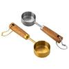 Wooden Handle 14ML Spoon Stainless Steel Coffee Bean Measuring Cup for Home Kitchens Cooking Baking Baristas Accessories