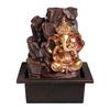 Lord Ganesha Tabletop Water Fountain | Polyresin Indoor Outdoor Fountain with LED Lights for Home Decor, Pooja Room, Office & Gift