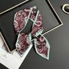 Silk scarf long strip high-end new decorative scarf multi-purpose headscarf headband tied bag streamer silk scarf belt