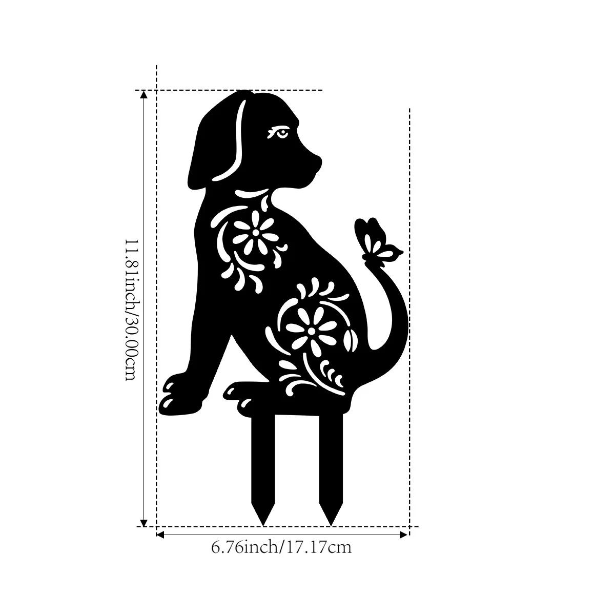 

1 шт. Металлическое украшение для кошки и собаки, очаровательное уличное искусство, уникальная кошка и собака, металлическое украшение для двора, обязательное очаровательное садовое металлическое украшение ярко-розовый