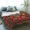 Winter Warm Soft Plush Throw Blanket - Vintage Indian Bohemia Flower Design for Sofa Bed, Nice Holiday Gifts