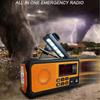 DAB373BT Emergency Radio with 5000mAh Solar Battery & Alarm Clock Feature in Blackout - E 0619