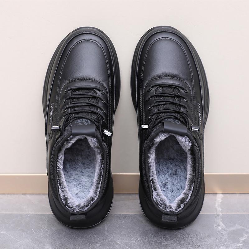 Pánské zimní protiskluzové teplé nepromokavé bavlněné boty pro střední a starší věk