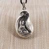 Copper Pendant Necklace Men Women Hollow Carved Buddha Charm With Chain Ethnic Style Spiritual Jewelry
