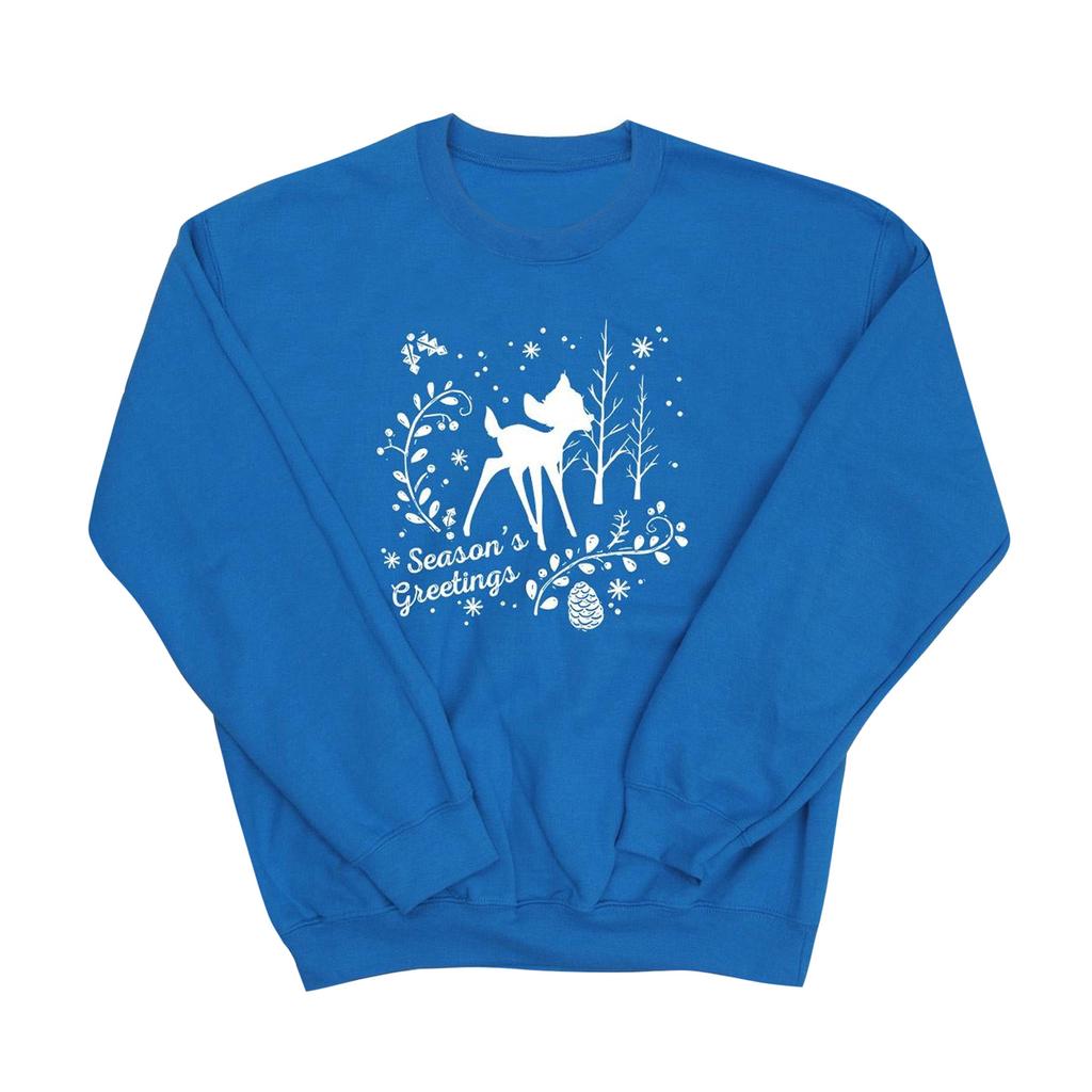 Disney Herren-Sweatshirt mit Bambi-Weihnachtsgrüßen