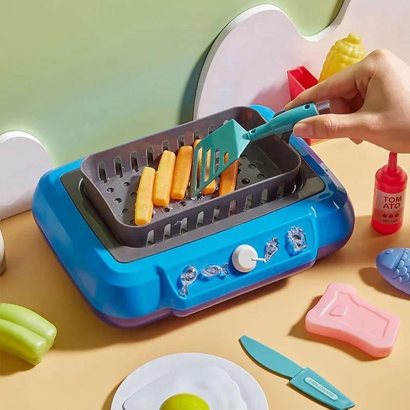 

Non-Toxic Pretend Play Diy Kitchen Cooking Toys With Multi-Functional Induction Children Play House Food Toys For Parent Child Fuuny Gifts
