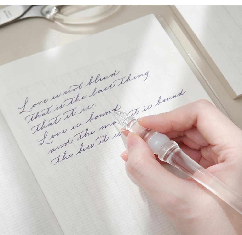 MajoJohn Crystal Glass Dip Pen Set – For Enthusiasts, Planning, Drawing & DIY Projects