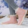 Fashion Cotton Boots Men/women Large Size 47 Waterproof Snow Boots Winter Warm  Comfort Zipper Anti Cold Non-slip Cotton Boots