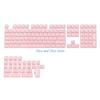 HX6F Slip Proof Keycap OEM Profile Double Shot Molded Jelly Translucent Side Print Keycaps 113 Set