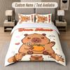Wildlife Animals Theme Custom Text Or Name 3Pcs Bedding Set 1 Flat Sheet & 2 Pillowcases Personalized Home Bedding