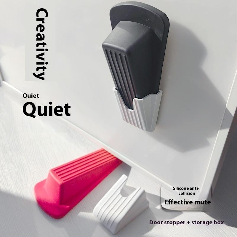 Practical Safety Soft Silicone Door Stoppers Block Wedges Doorstops Home Anti-Collision Stop Wear Resistant
