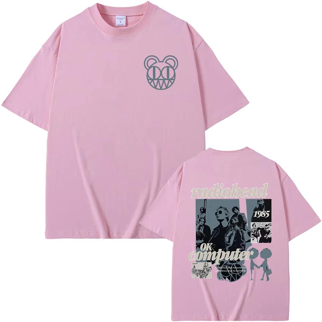 2026 Hot Sale Rock Band Radiohead Ok Computer Graphic Tshirts Unisex Unisex Hip Hop Oversized Tshirt Y2k Harajuku Punk Tshirt