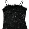 Tuta da donna nuova moda sexy con bretelle, lana a righe con paillettes a contrasto