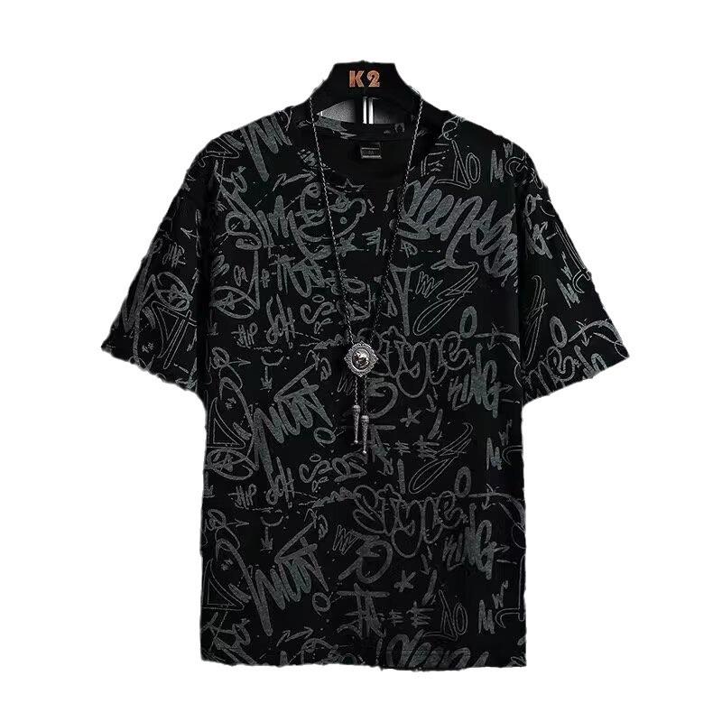 Herr sommarislinga andningsbara trendiga kortärmade t-shirts
