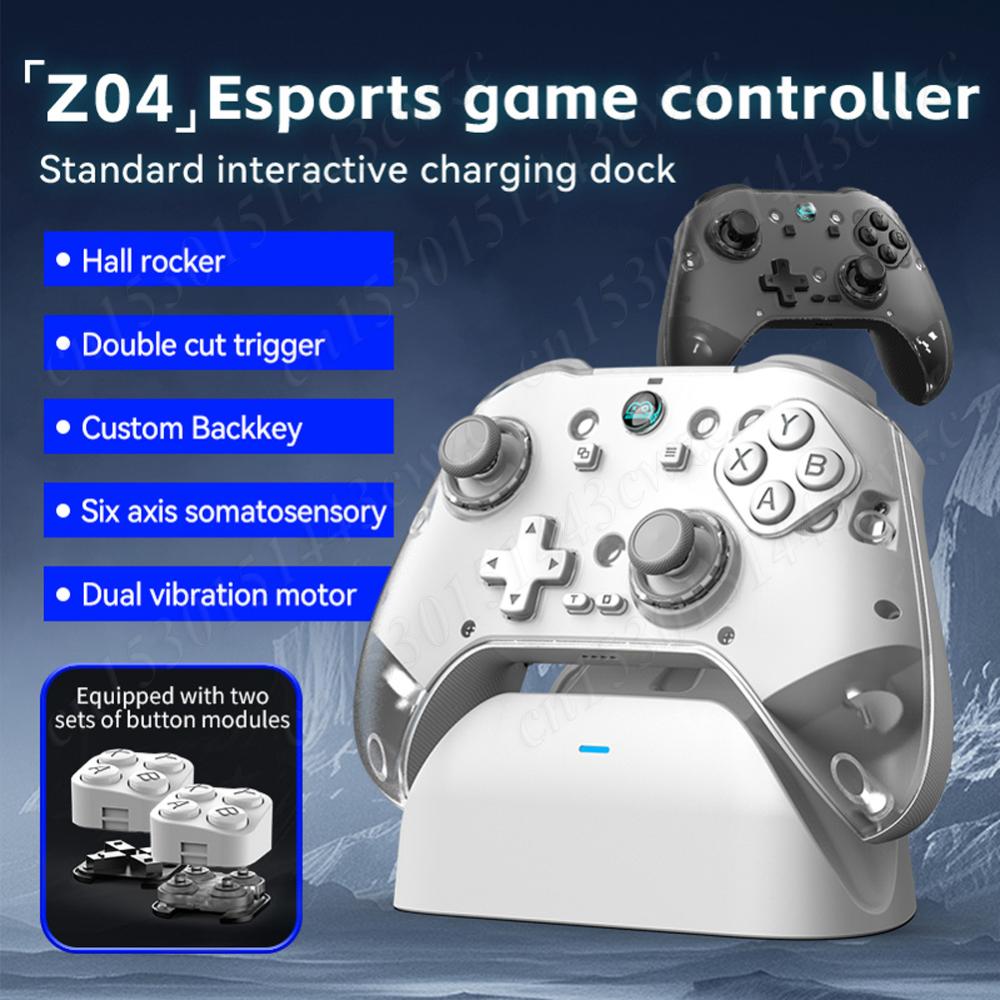 Wireless Controller Bluetooth-Compatible 5.3 Controller Gamepad for Android/iOS/PC/Steam Hall Effect Joystick with Charging Dock