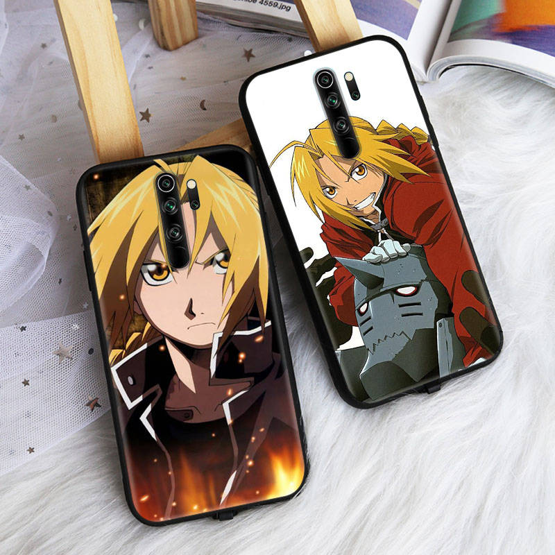 Black Case for Xiaomi Poco X6 X4 M5 M6 F5 F6 C65 C55 C50 C51 C40 Pro Redmi 14C A3X 13C 12C 11T 10A 9C Note 7 6 8A Plus W-66 Fullmetal Alchemist