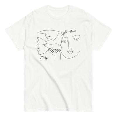 Picasso Pigeon de la Paix Une Ligne T T-shirt classique unisexe