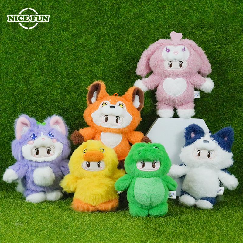 Fun And Colorful Plush Pendant Red Fox Husky And Cute Duck For Backpacks