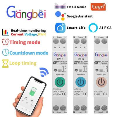 Intelligenter 63A 1P WiFi-Leistungsschalter mit drahtloser Fernbedienung für Smart Home