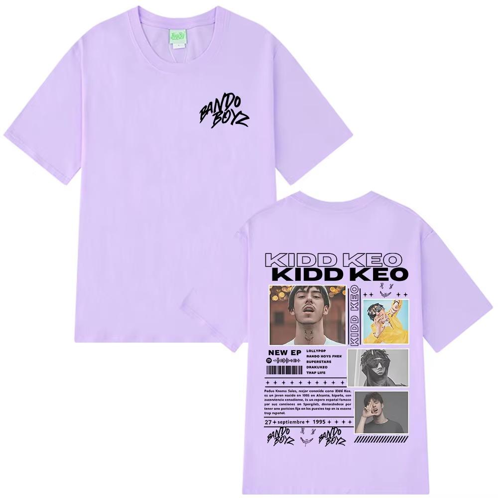 Rapper Kidd Keo Bando Boyz Tour 2025 Merch T-shirts Men's Women Fashion Hip Hop Street T-shirt Casual  Oversized T Shirts