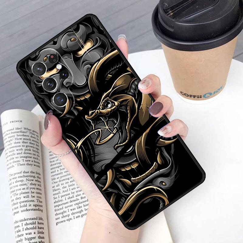 Oni Hannya Demon Mask phone case Cover For Samsung Galaxy S24 S25 Ultra S21 S22 Ultra S10E Note 10 Plus Note 20 FE S23