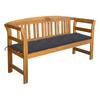 Day and Night - Day and Night Garden Bench with Cushion Solid Acacia Wood 157 Cm