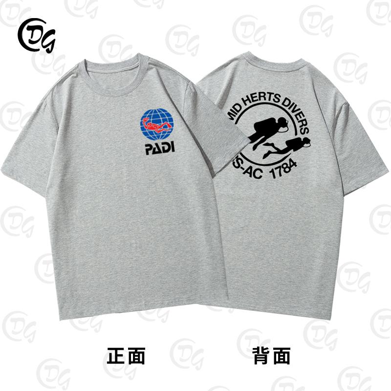 2025 PADI International Association of Professional Diving Instructors Dykare Kortärmad T-shirt Kläder Sommar Fritid