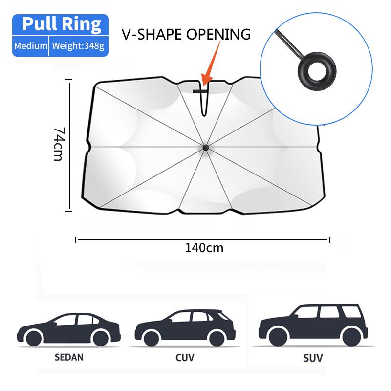

Автомобільний сонцезахисний навіс лобове скло парасолька спереду сонцезахисний навіс парасолька складний літній захист автомобільне сидіння теплоізоляція автомобіль Pull Ring Opening M