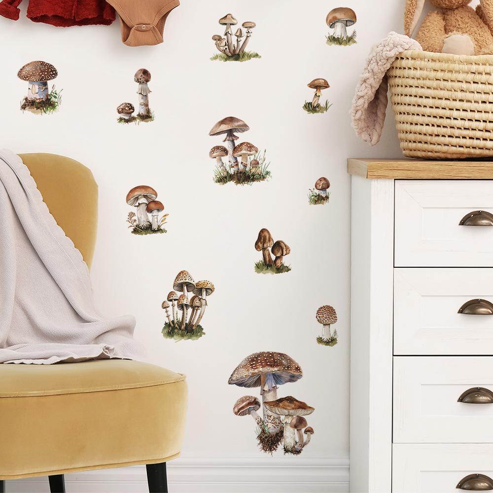 Cartoon Mushroom Combination Children's Room Home Wall Beautification Decorative Wall Stickers