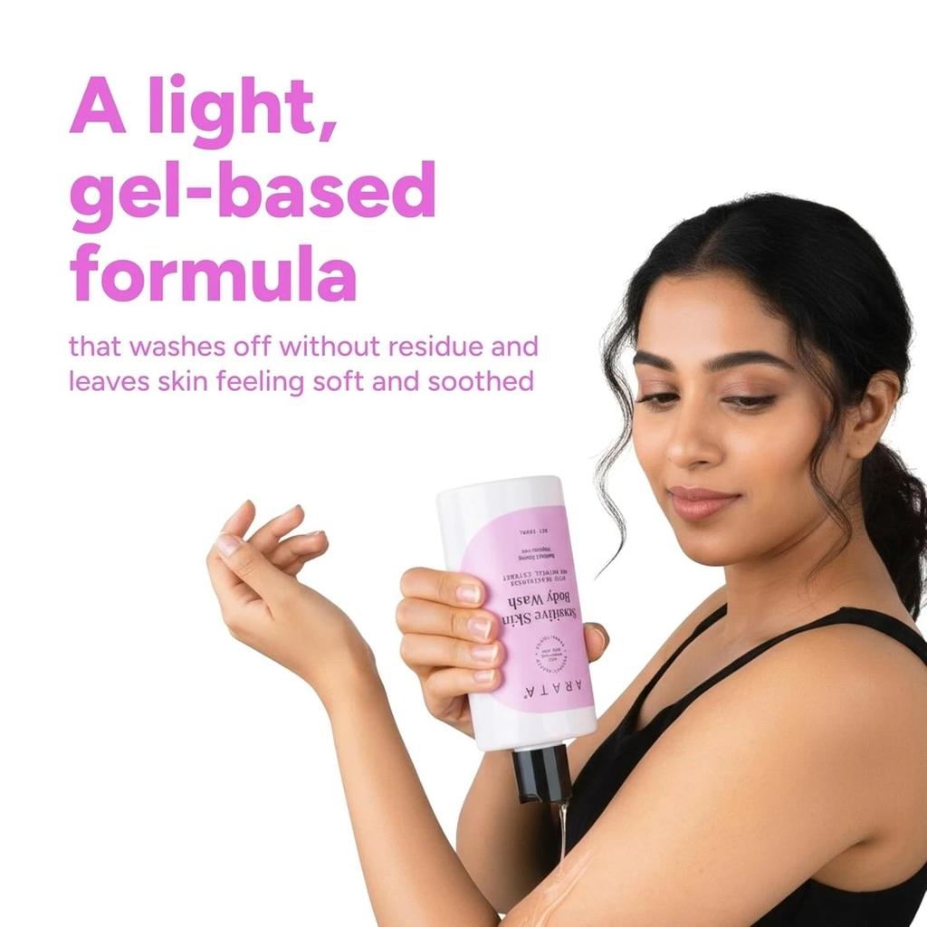 Arata Sensitive Skin Body Wash with Niacinamide & Aloe Vera - 300ml