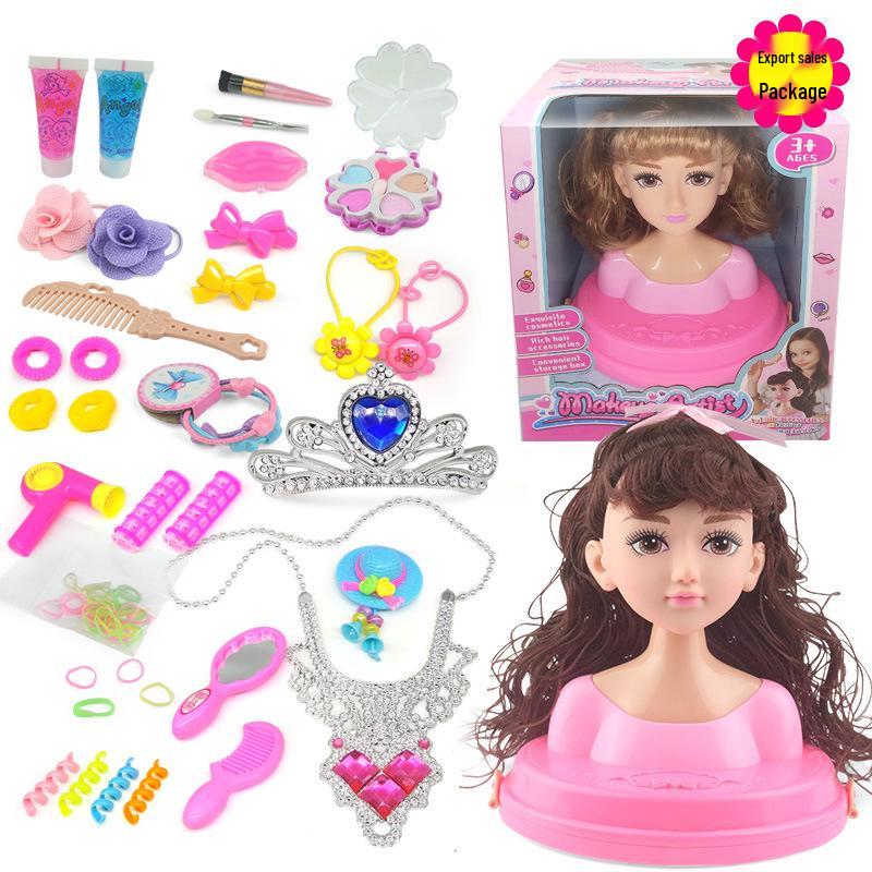 Hair Styling Barbie Doll Set: Half-body Princess Makeup Toy for Girls