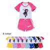 5583 Multi-color Girls Lily Lovebraids Printed Top Pants Tracksuit Set