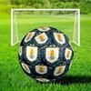 national Football Crest Printed Size 5 Soccer Ball - Durable, Machine-stitched, Soft and Comfortable, Suitable for Training and Matches Gift
