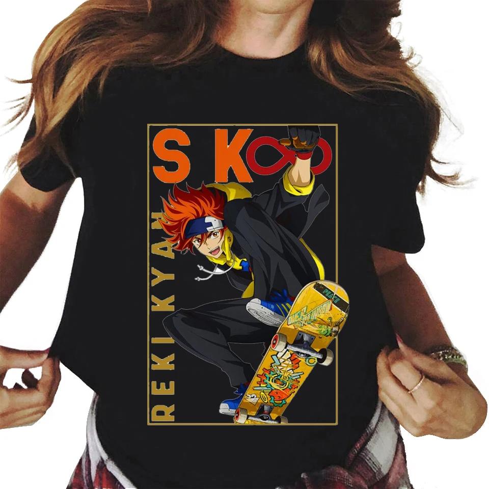Women Kawaii Cartoon Skateboard Boys Graphic Print Tshirt Tees Casual Tops T-shirt Hot Anime SK8 The Infinity T Shirt