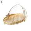 Picnic Basket with Cover Large Capacity Multifunctional Hand-Woven Storage Basket Outdoor Supplies