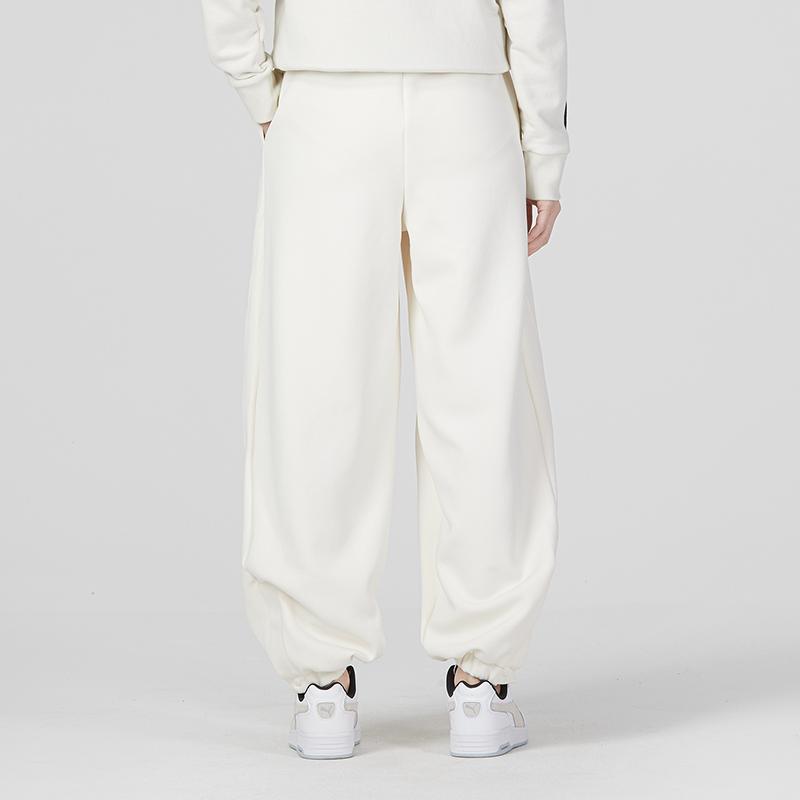 Puma CNY Chinese New Year Series Logo Embroidered Breathable Knit Sports Pants Women Bottoms White 539595-65