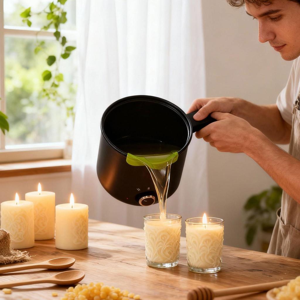 Wax Melting Pot 1.5L Large Stainless Steel Electric Non-stick Candle Making Pot Melting Pitcher for Soap Candy Chocolate Butter