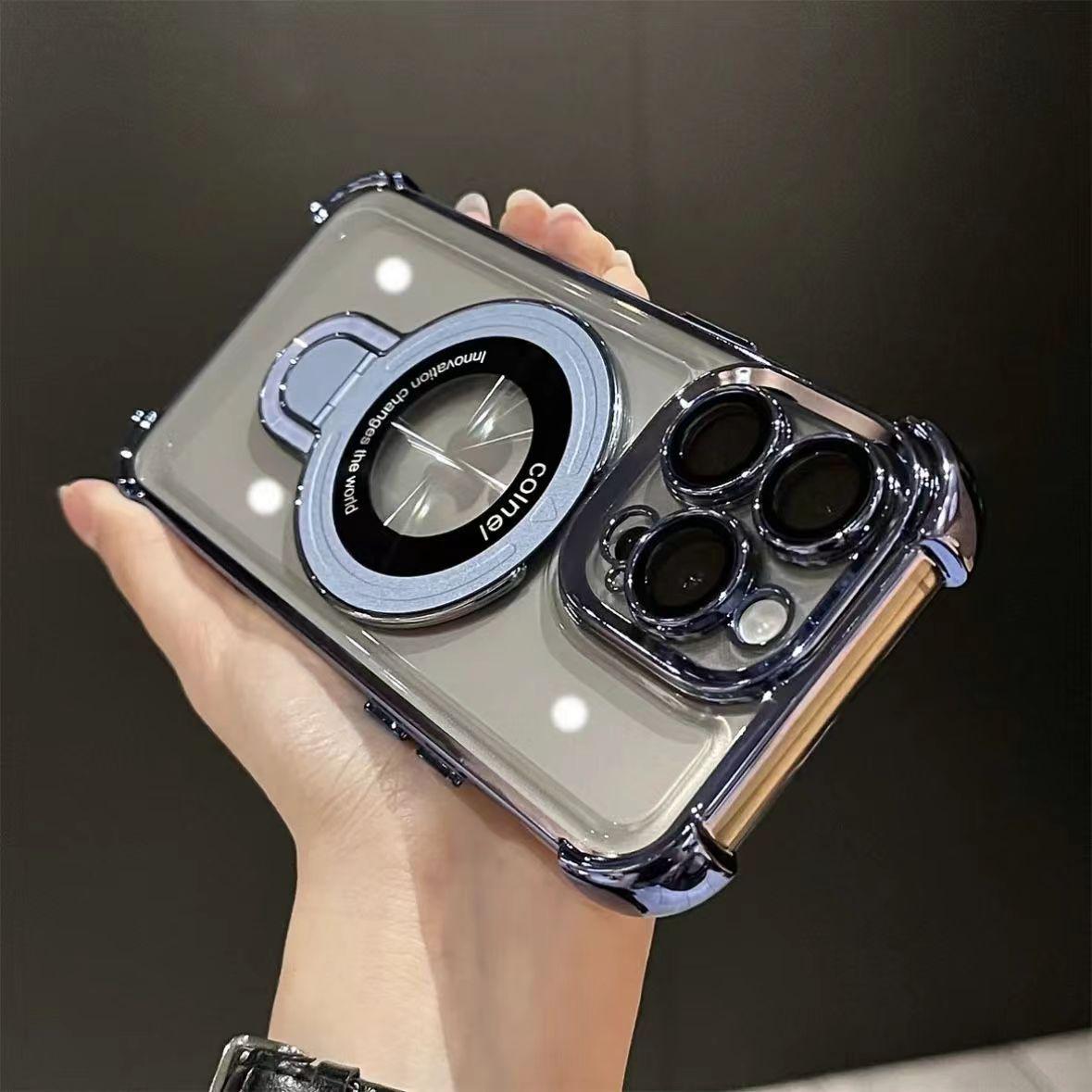 

Гальванизированный противоударный чехол с воздушными подушками по четырем углам для iPhone 15 Pro Max и iPhone 14 iPhone 15 Pro Max