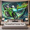Motorradfahrer (54) Thema Personalisierte Wandteppich Benutzerdefinierter Name Text Wandbehang Tapisserie Haus Hintergrund Dekoration