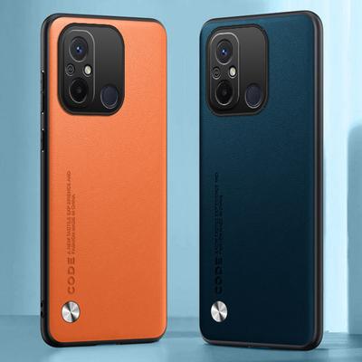 Luxury PU Leather Case For Xiaomi Redmi 12C 12 C Back Cover Matte Silicone Full Protection Phone Case For Redmi12C Redmi12 C 4G