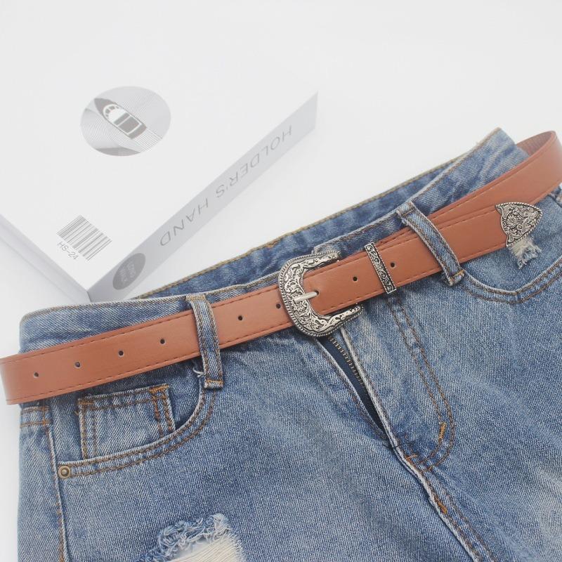 New European American Pin Buckle Belt Set | Women's Trendy Spice Girl 3-Piece Retro Hot-Selling Premium Waistband Accessory