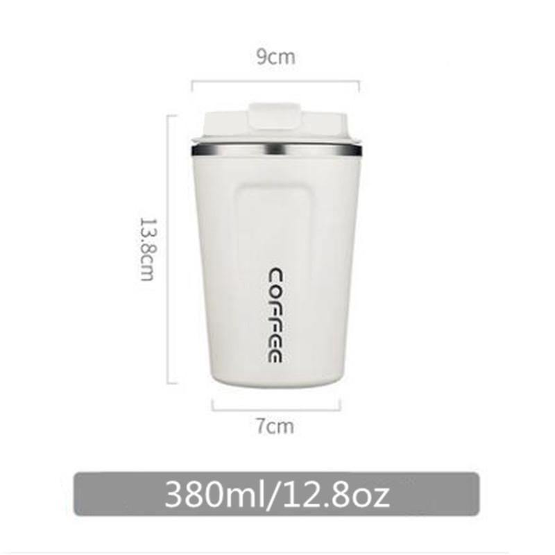 380/510 мл Термокружка для кофе из нержавеющей стали Портативная автомобильная термокружка Дорожная кружка Изолированная термос-бутылка для воды Сохраняет холод/тепло 380-510ml